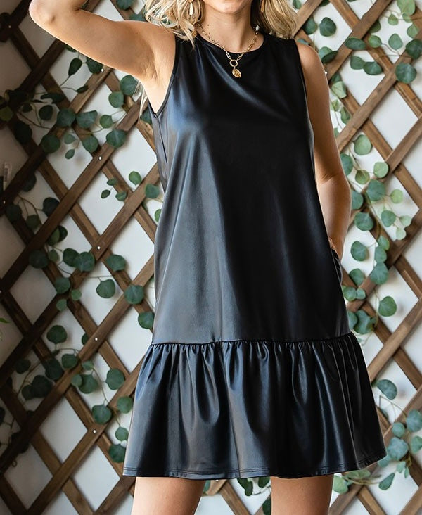 Leather Shift Dress