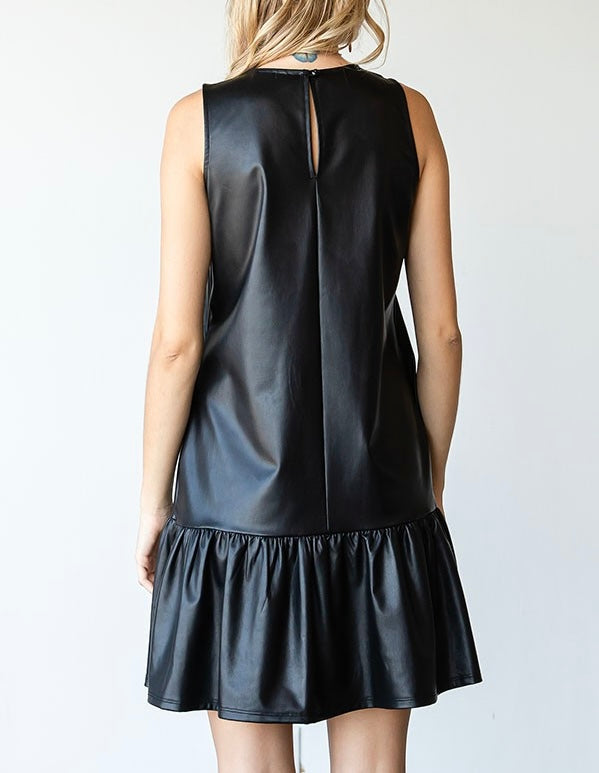 Leather Shift Dress