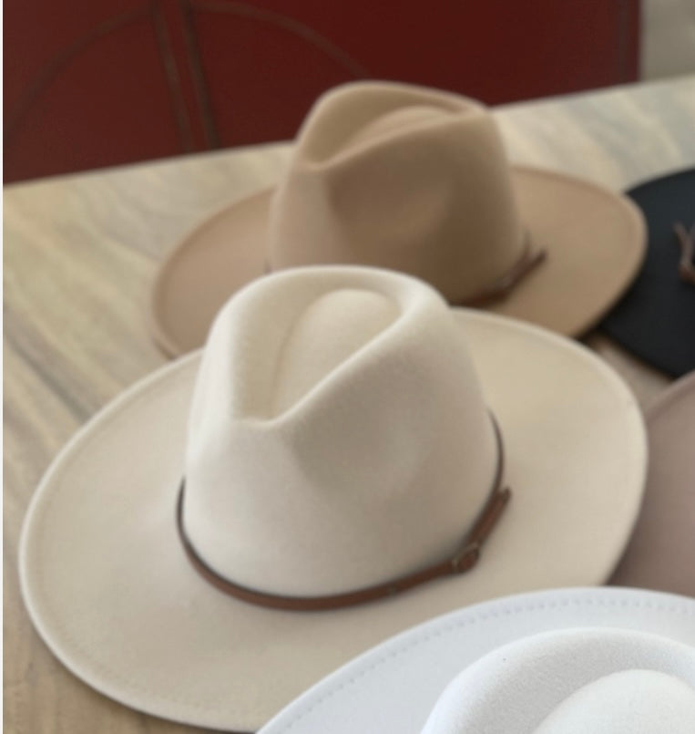 Wide Flat Brim Hat 3 Colors