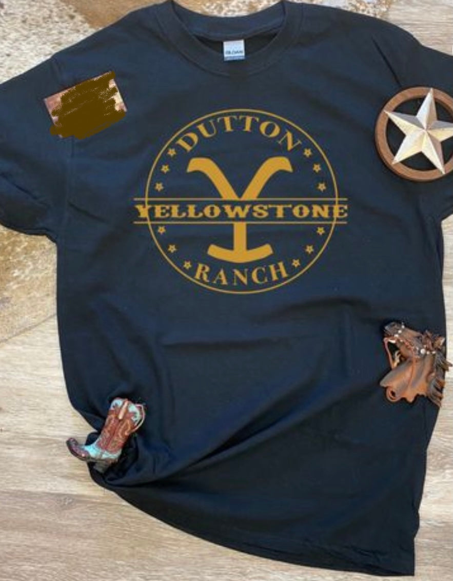 Yellowstone Dutton Ranch Tee Black