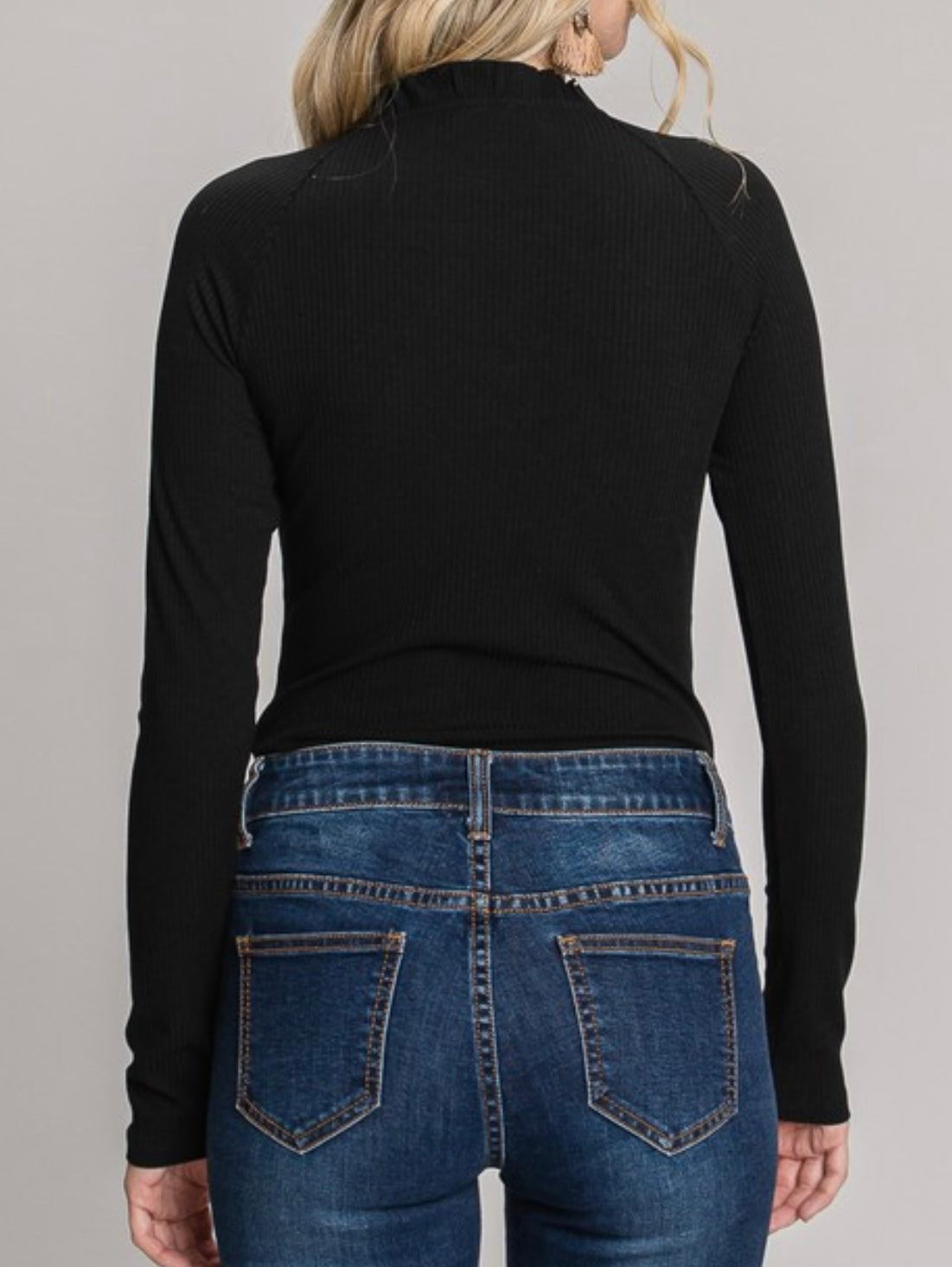 Solid Ribbed Diamond Keyhole Bodysuit
