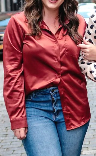 Satin Boss Babe Tops