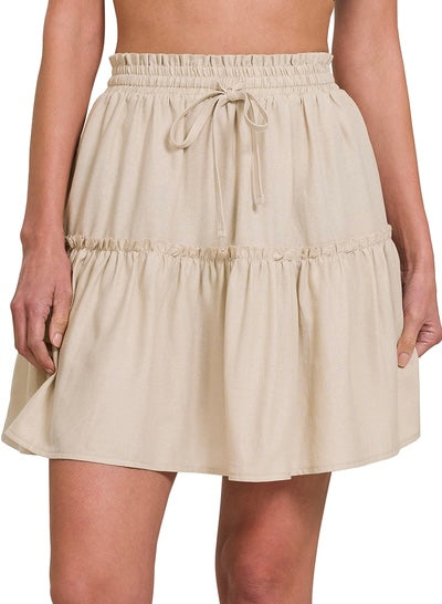 Tiered Linen Skirt