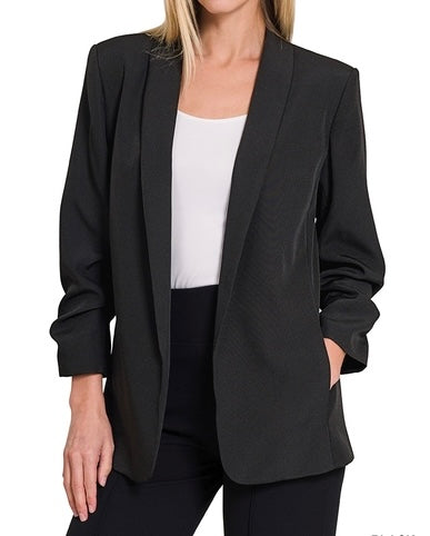 Open Blazer Black