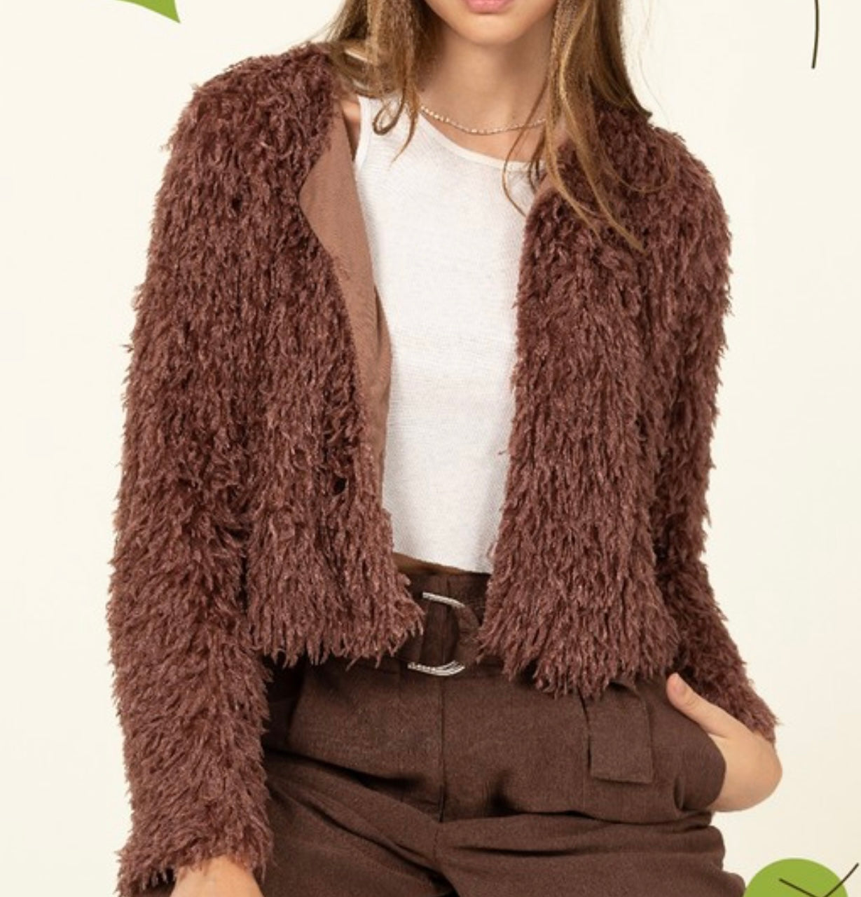 Open Brown Fur