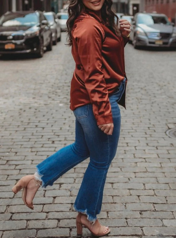 Satin Boss Babe Tops